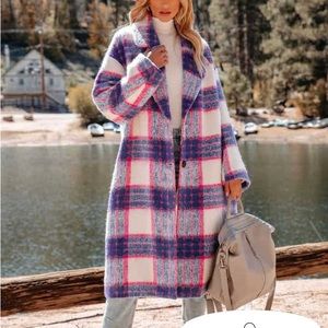 Jolie Pocketed Plaid Coat